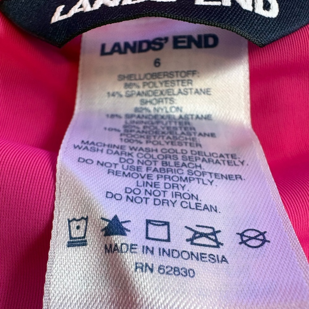 Women’s Lands' End Fuchsia Quick Dry Active Board Skort, Size 6 - Picture 6 of 13